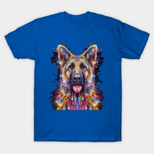 Belgian Shepherd Dog Color Nebula Art T-Shirt